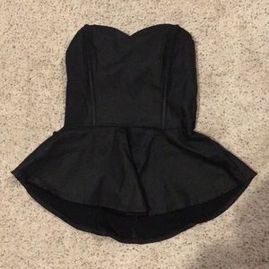 Forever 21 Strapless Peplum Corset Bodice